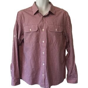 Michael Kors Button down Plaid Shirt Large Purple